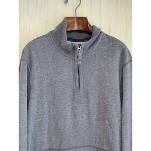 American Eagle Outfitters Sweatshirt Mens 3XL Gray Quarter Zip Fleece Pullover